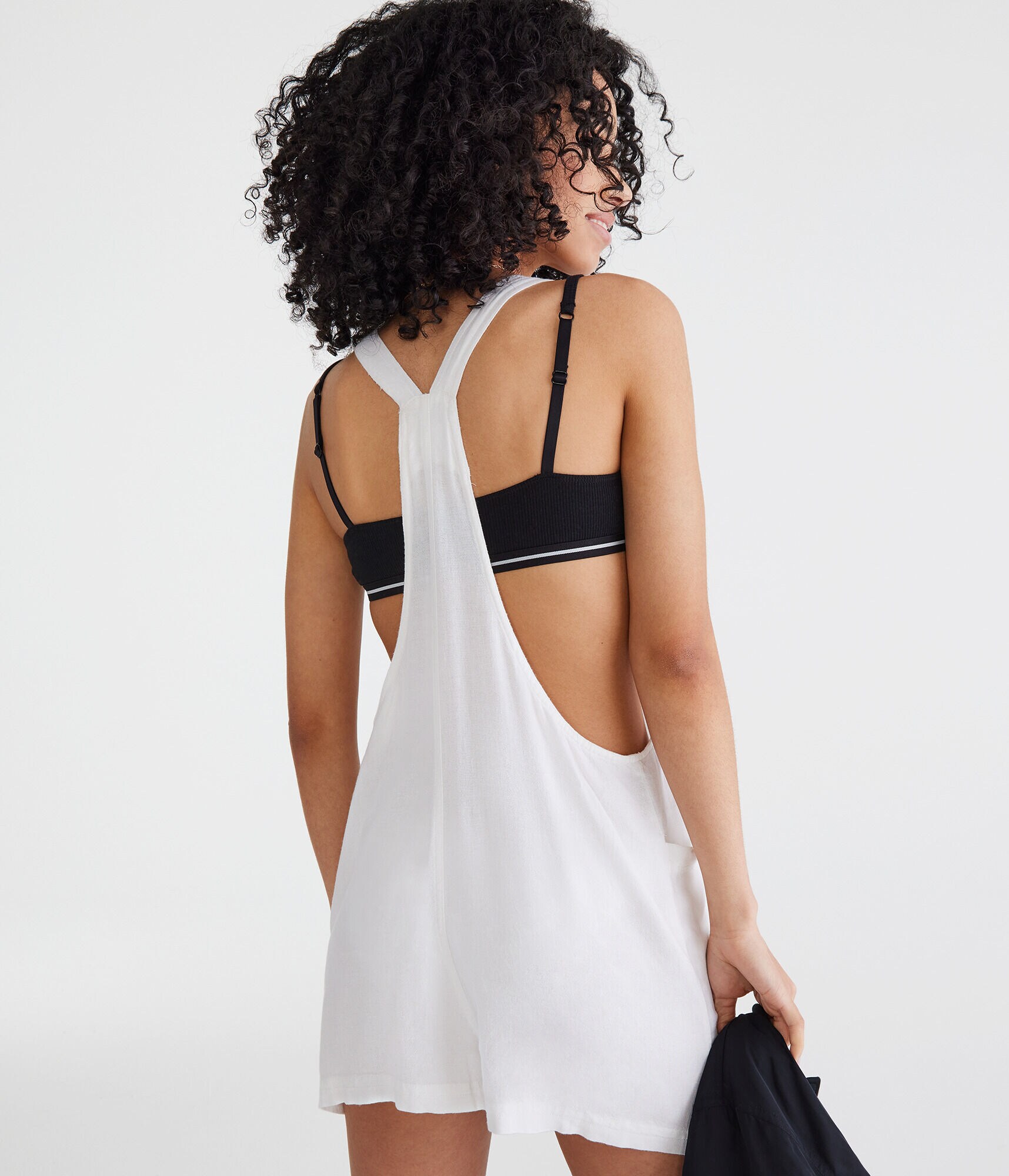 Solid Utility Romper