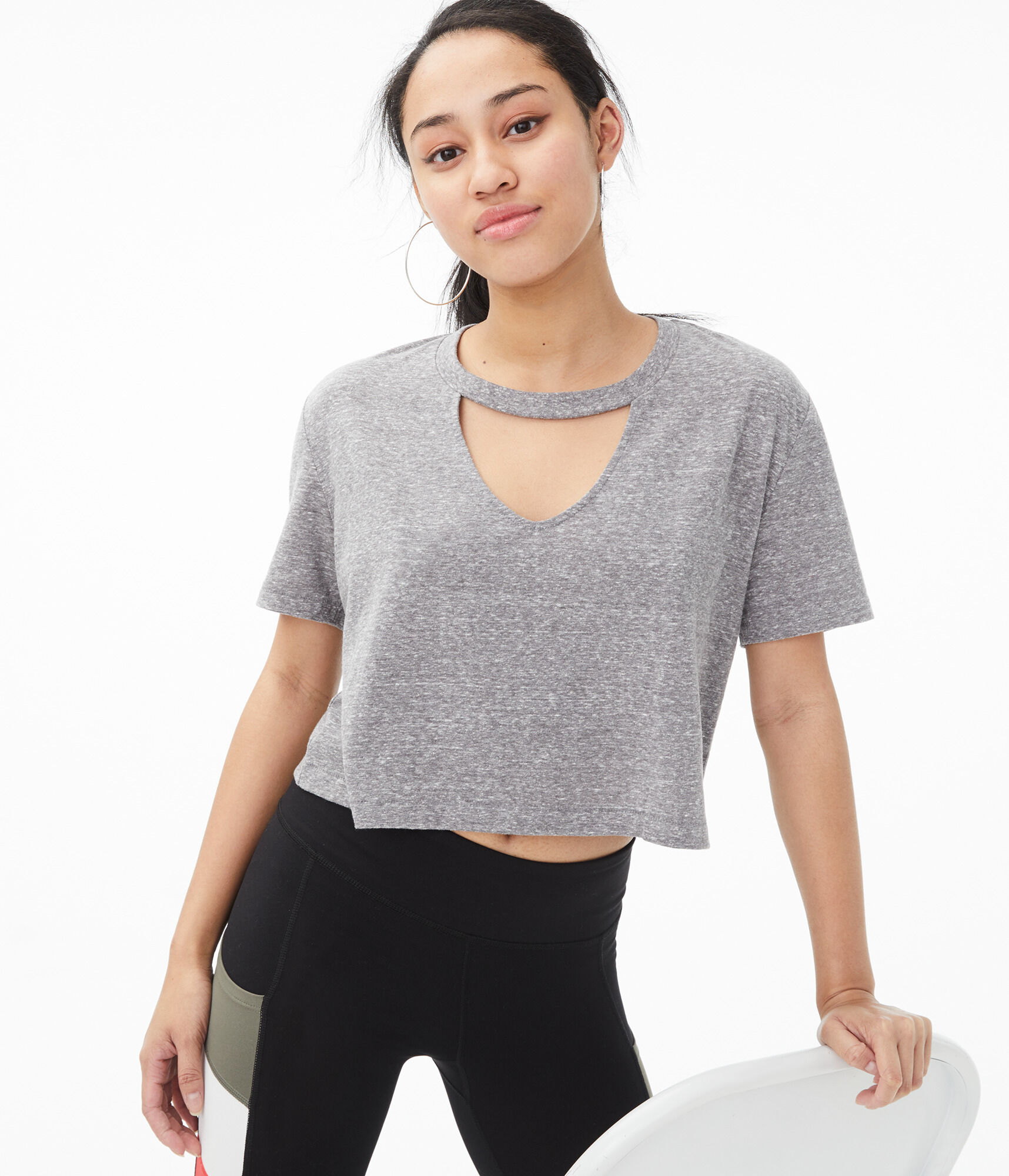 Cropped Choker Tee