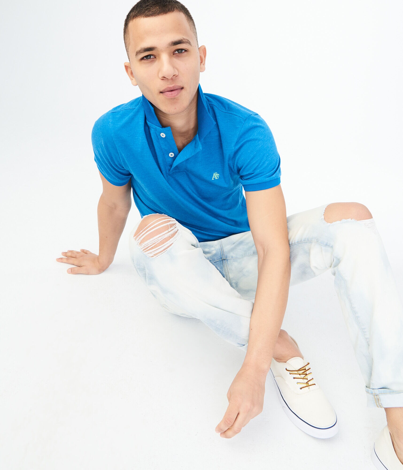 Slim Taper Bleach Wash Stretch Jean