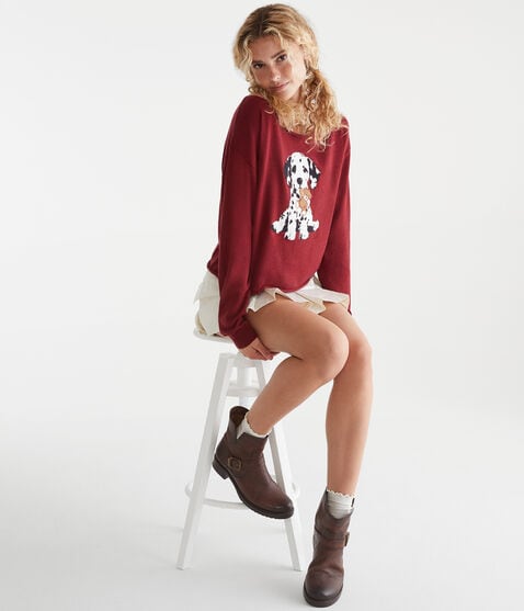 Puppy Slash-Neck Sweater Puppy Slash-Neck Sweater