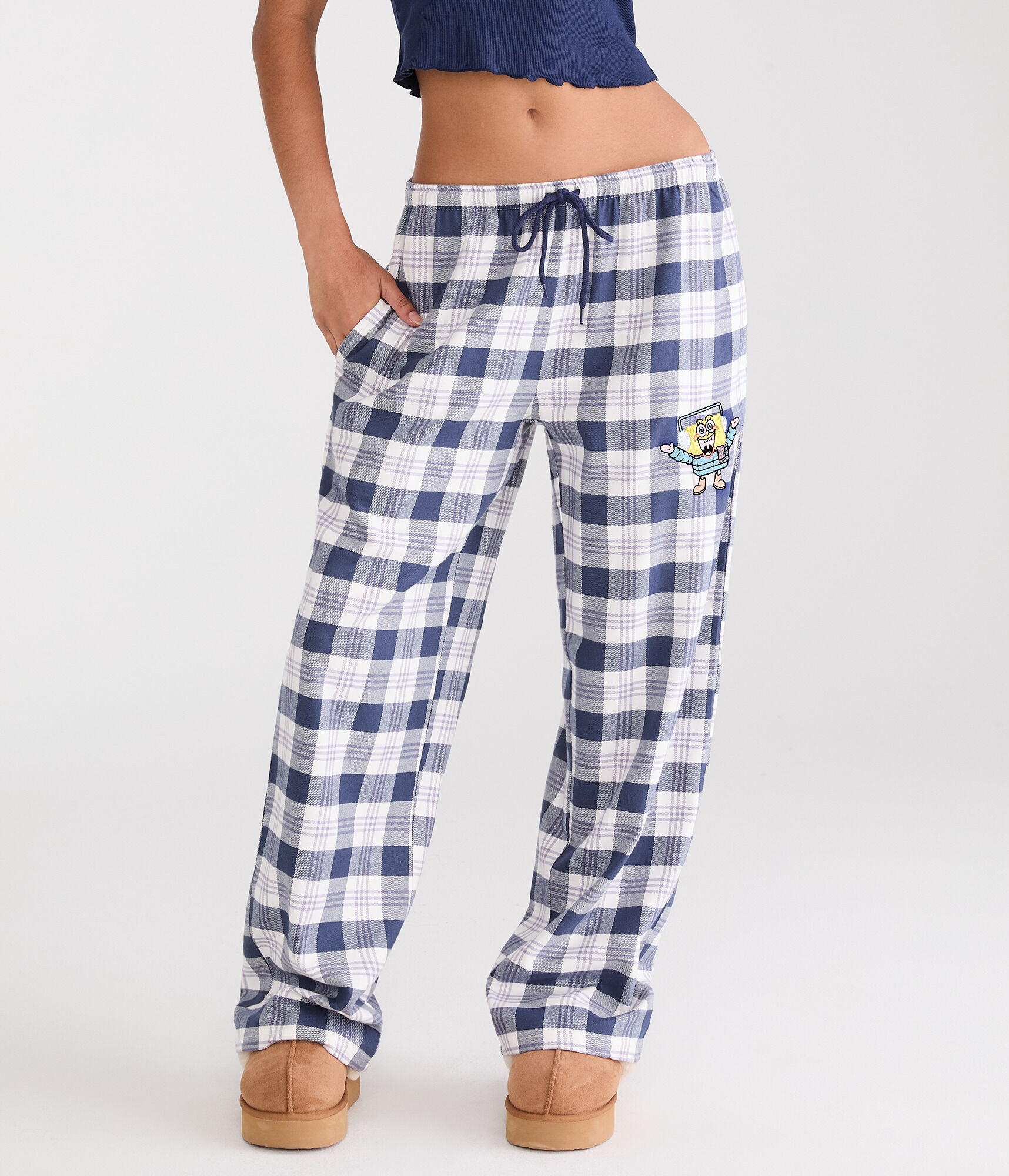 SpongeBob x Aero Plaid Sleep Pants