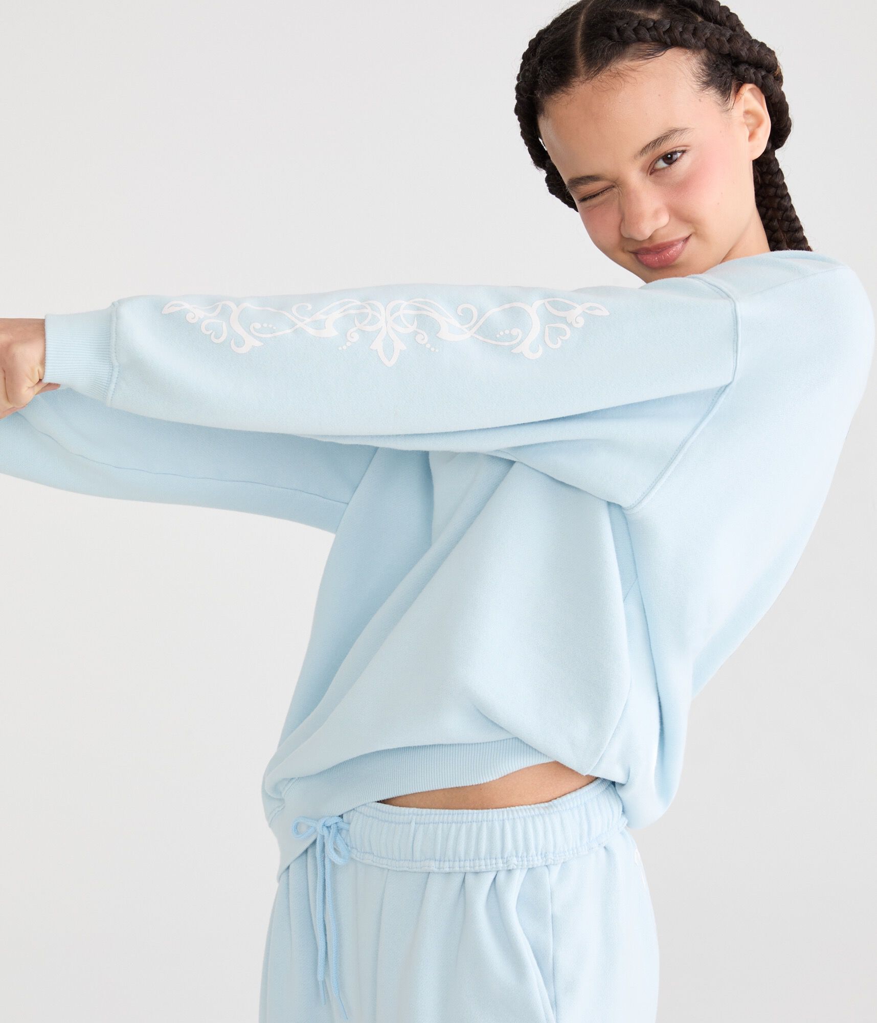 Cloud Soft Tribal Butterfly Crew Sweatshirt