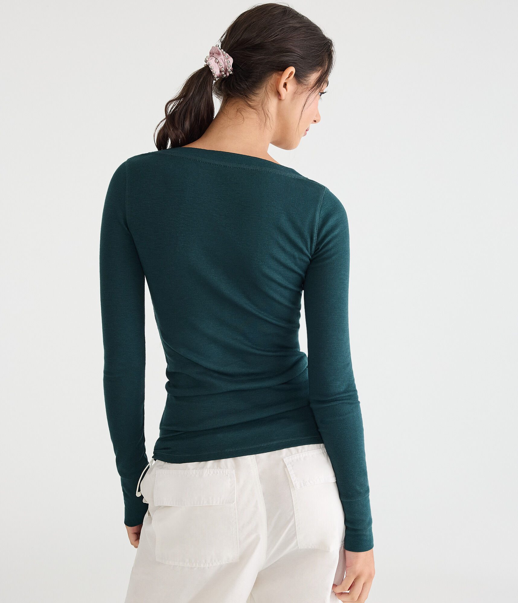 Long Sleeve Aero Logo Graphic Henley