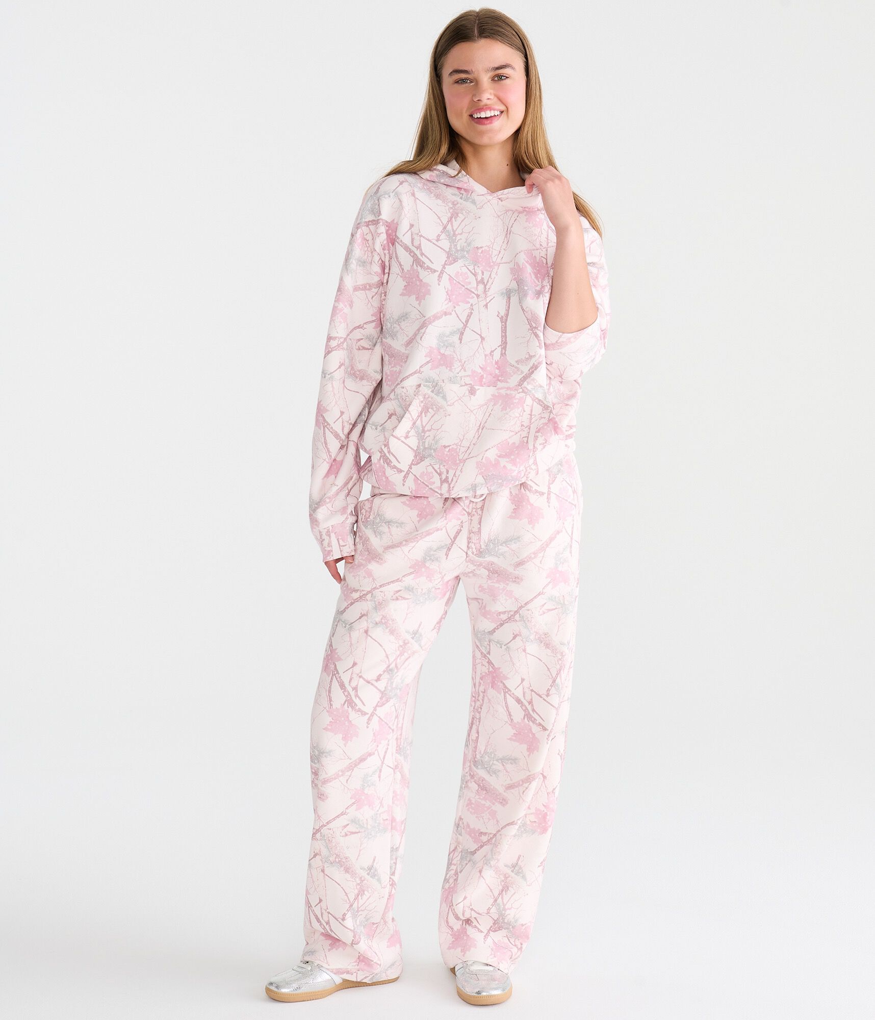 Cloud Soft Forest Camo Oversized Pullover Hoodie