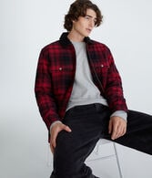 Plaid Sherpa-Lined Full-Zip Flannel Shacket