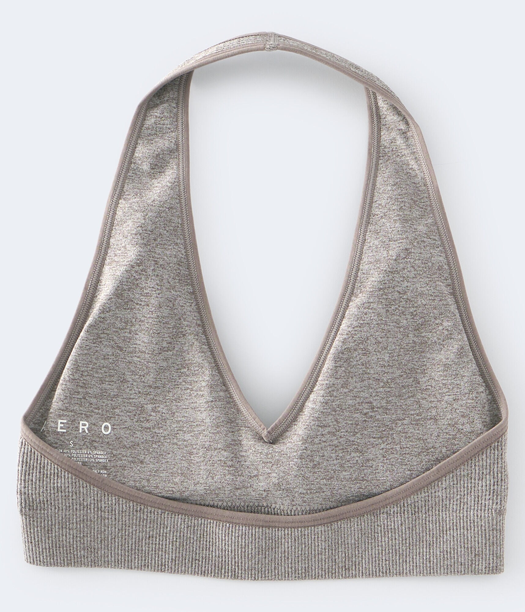 Ribbed Seamless Halter Bralette