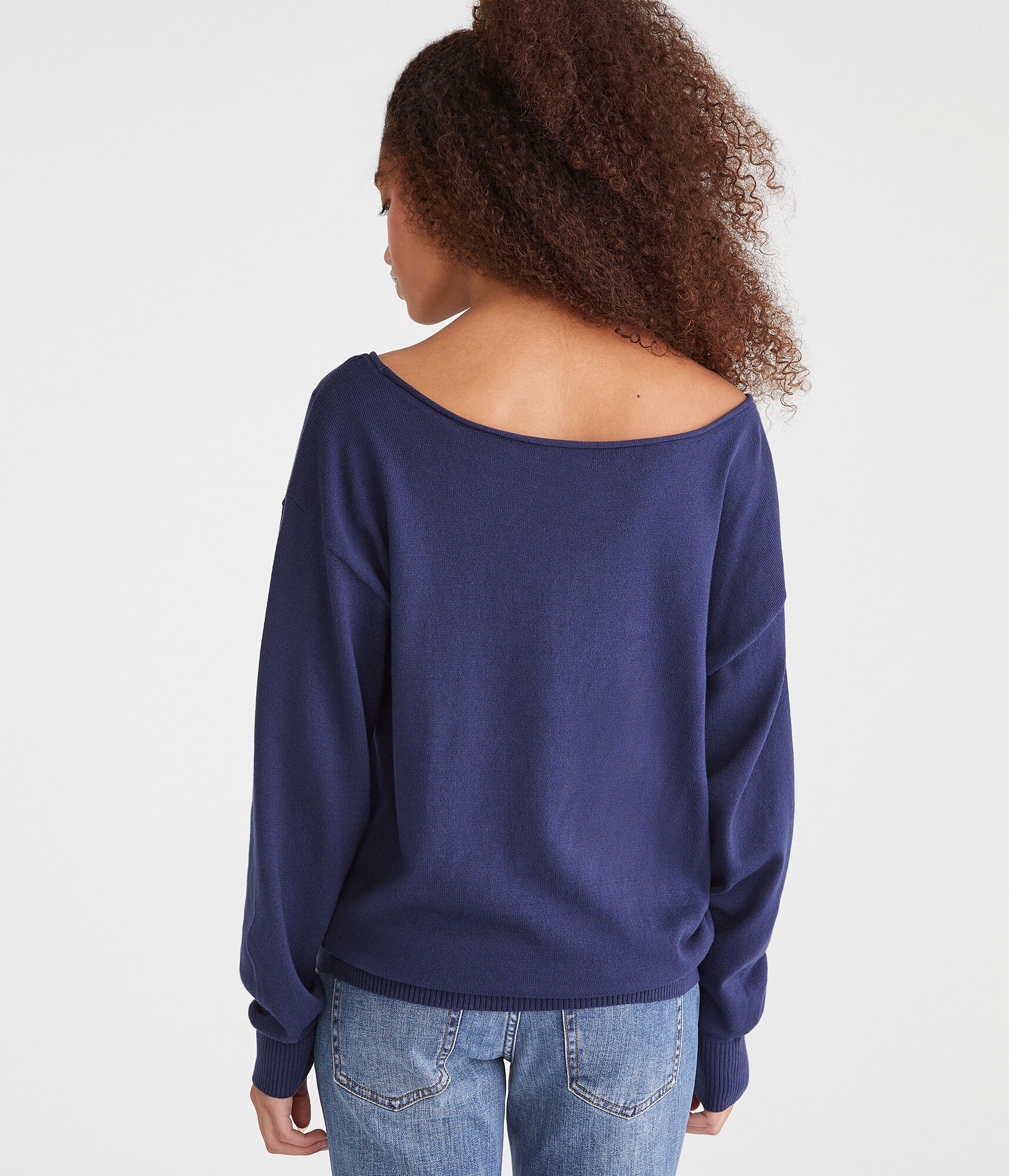 Slouchy Slash-Neck Sweater