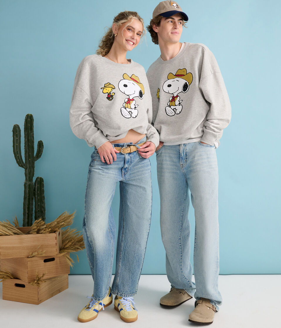 Peanuts® | Aéropostale Western Snoopy Cowboys Crew Sweatshirt