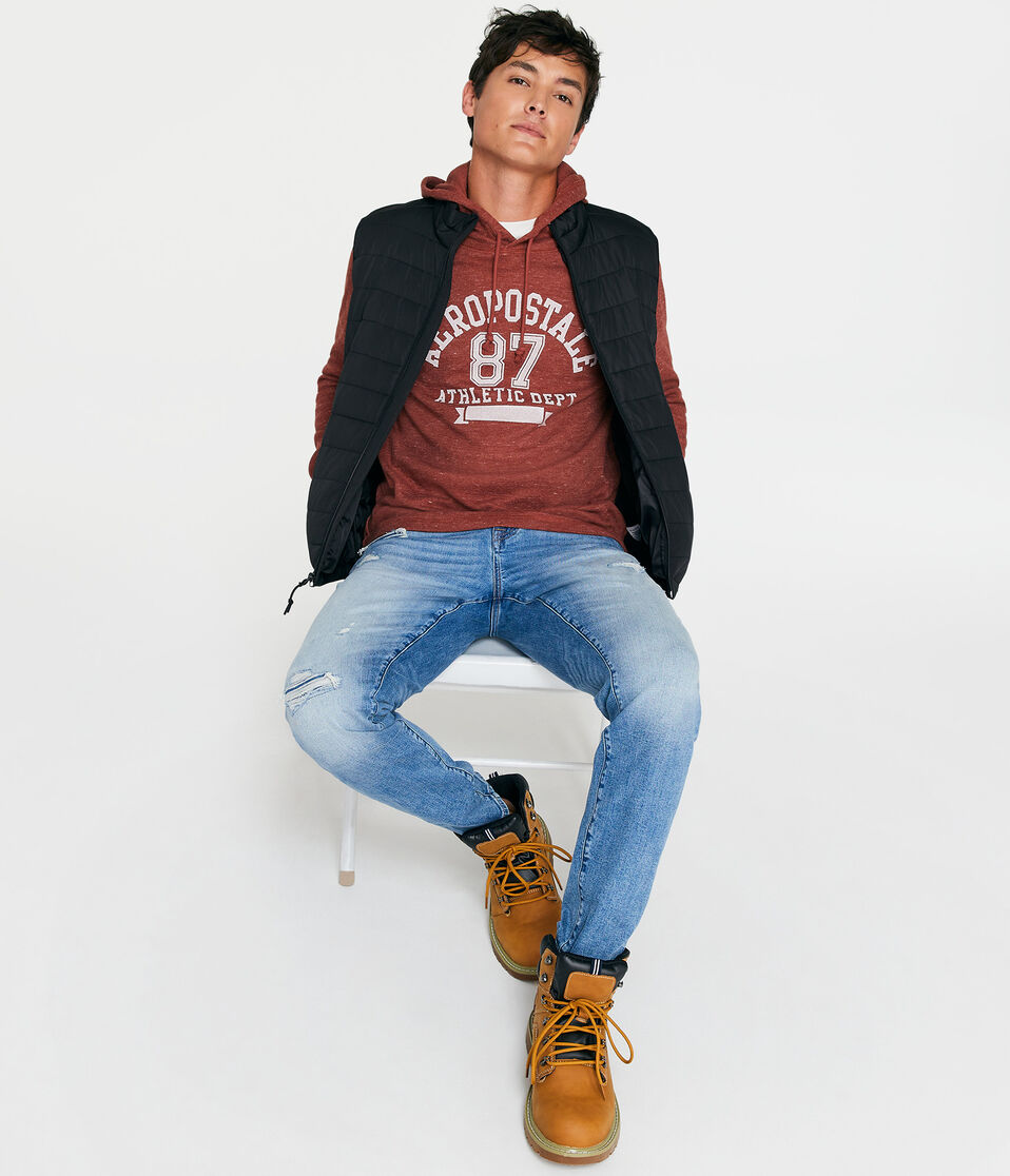 Aeropostale Athletic Dept Thermal Pullover Hoodie