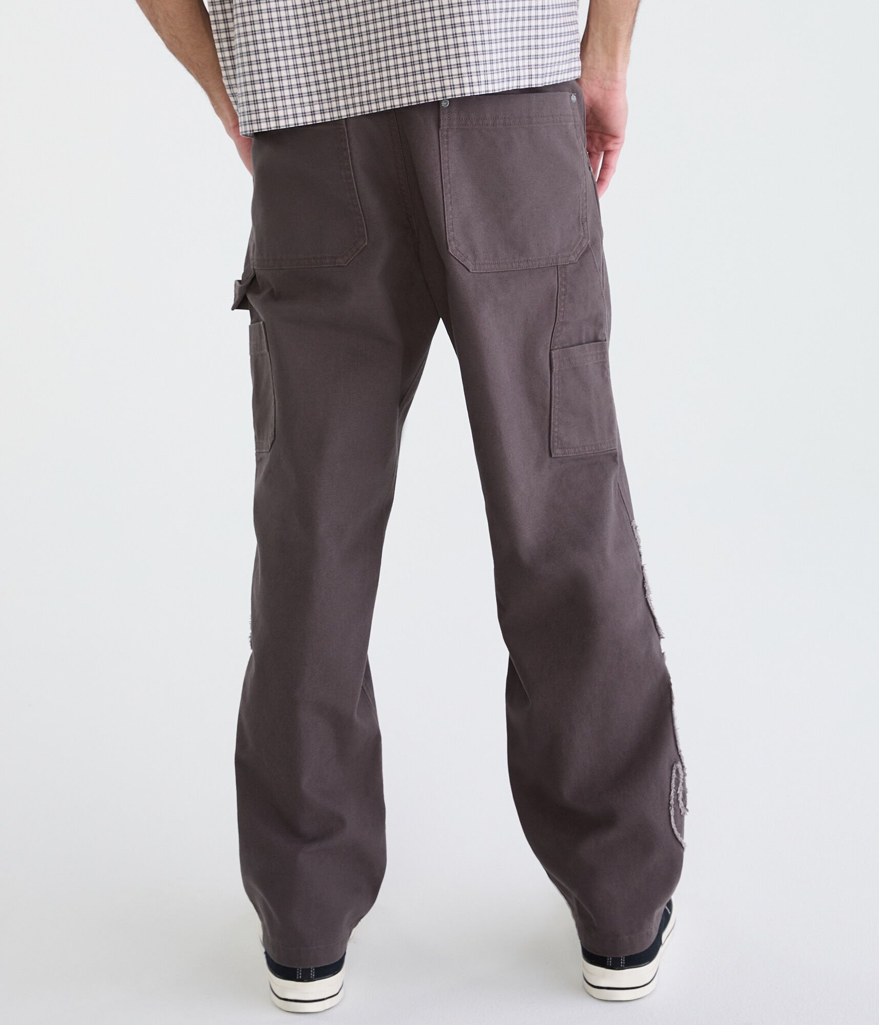 Flame Outline Baggy Carpenter Pants