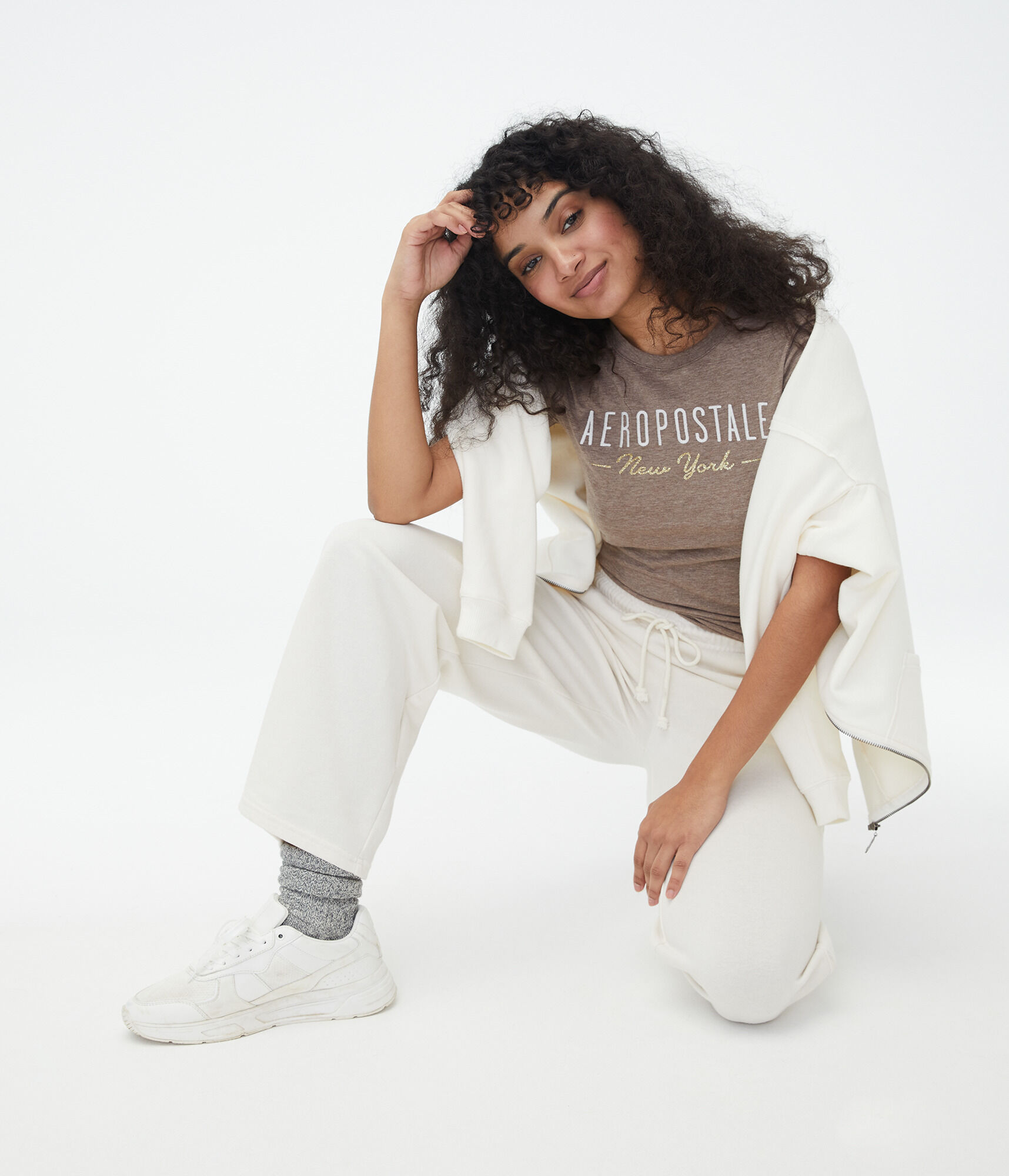 Aeropostale New York Glitter Graphic Tee