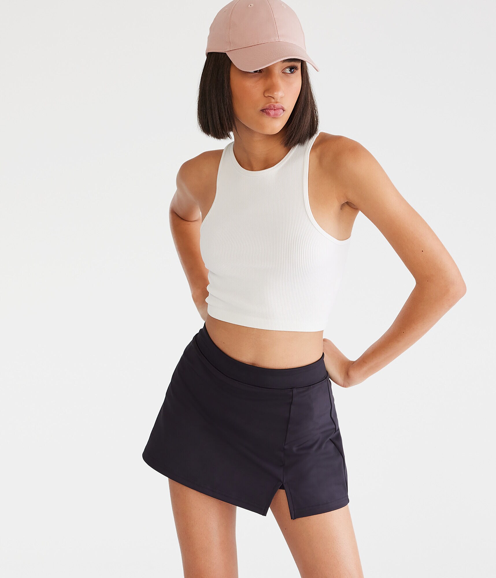 Seriously Soft Seamless Cropped High-Neck Tank