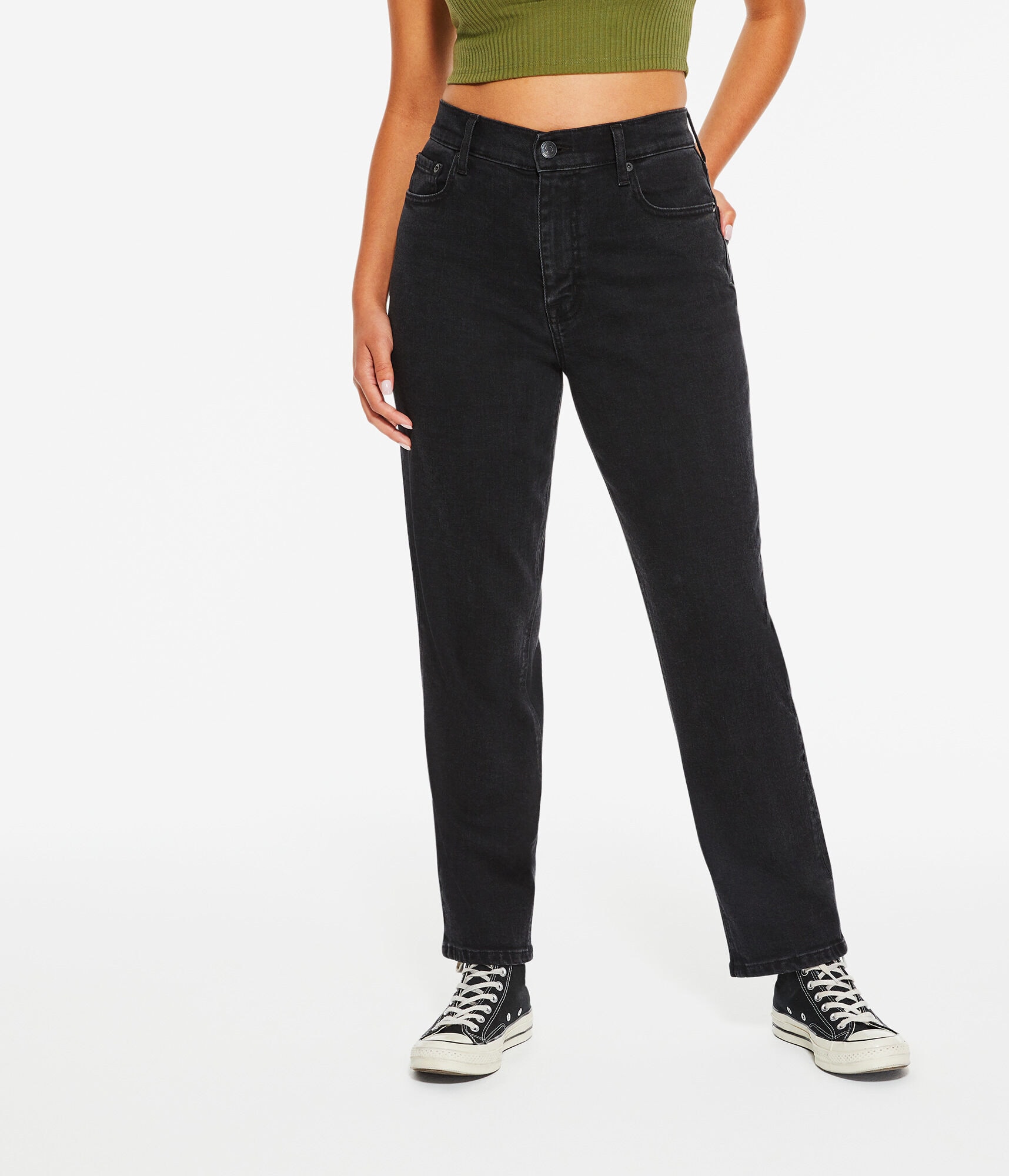 High-Waisted Curvy Stretch Mom Jean