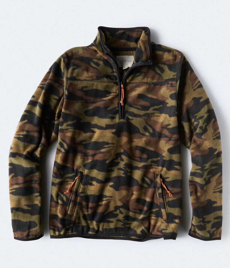 Camo Polyfleece Half-Zip Pullover***