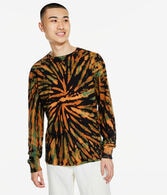 Long Sleeve Spiral Tie-Dye Crew Tee