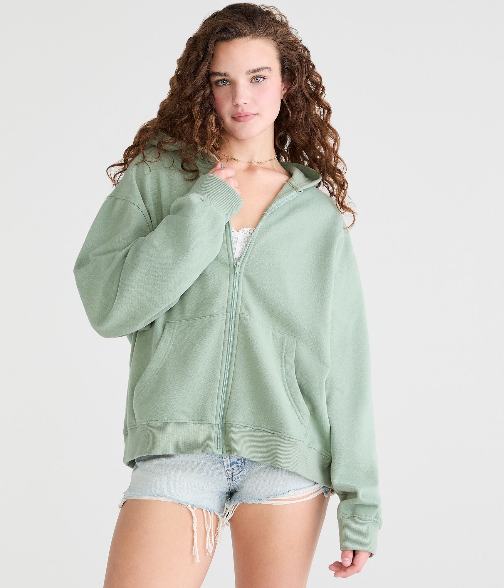 Cloud Soft Oversized Full-Zip Hoodie