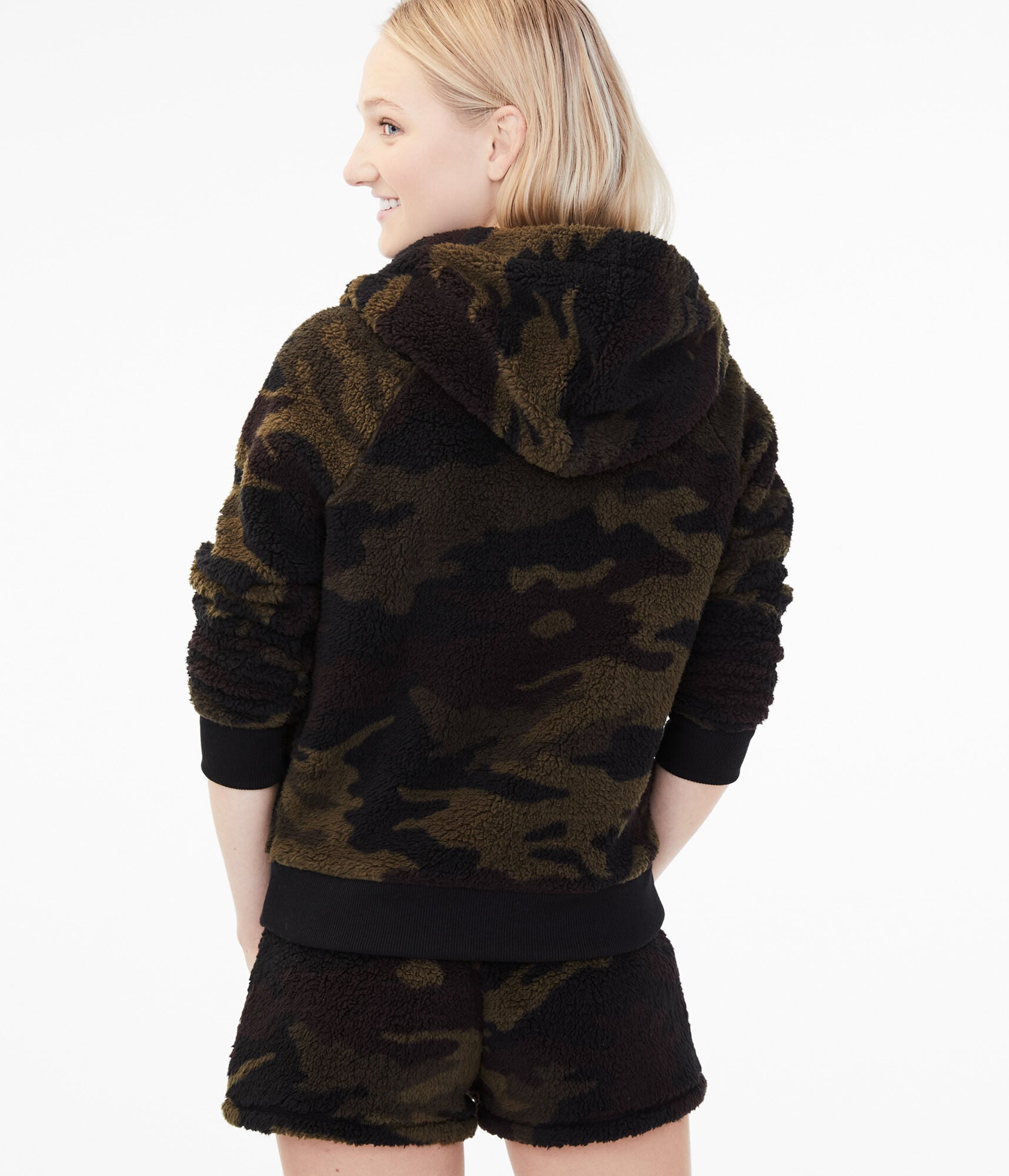 camo sherpa hoodie