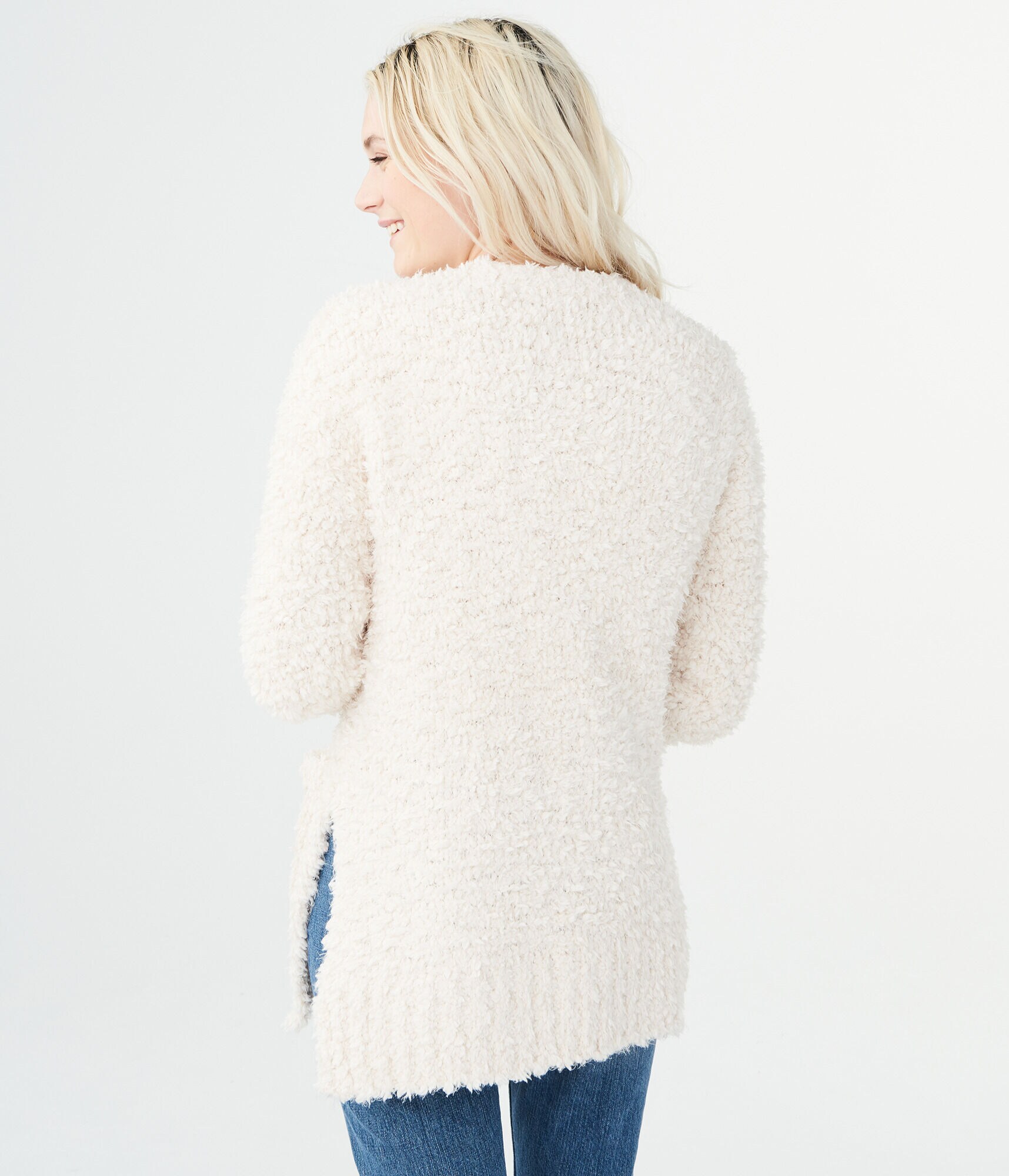 Soft/fuzzy USA cardigan