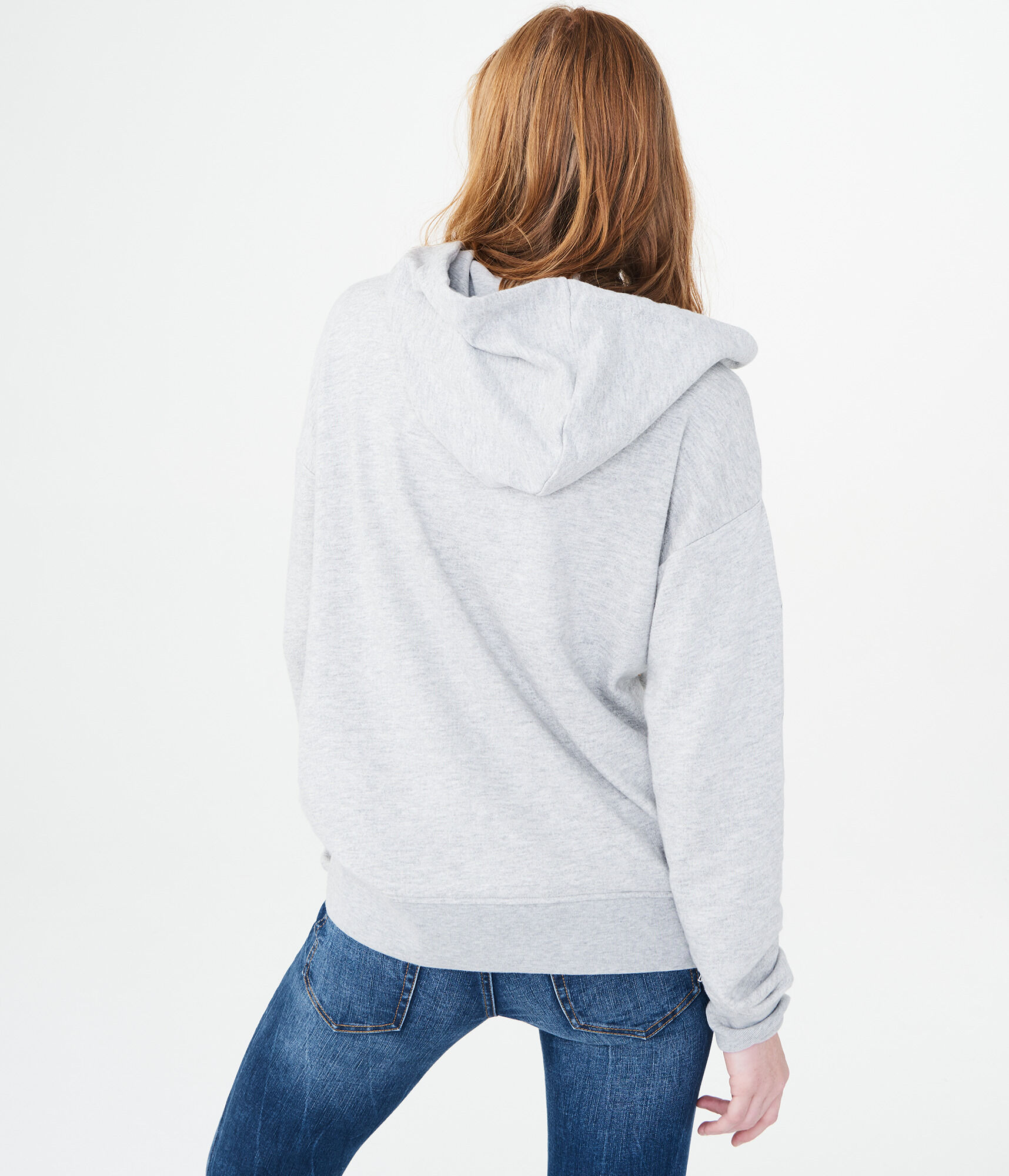 Rose Embroidered Pullover Hoodie