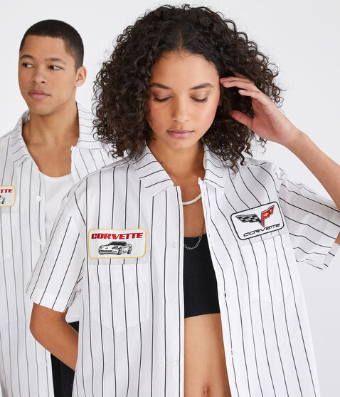 Corvette Striped Mechanic Shirt Corvette Striped Mechanic Shirt