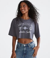 Montauk Sailing Cropped Boyfriend Graphic Tee