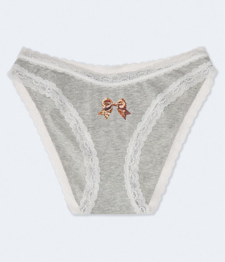 Bow Graphic High-Cut Bikini