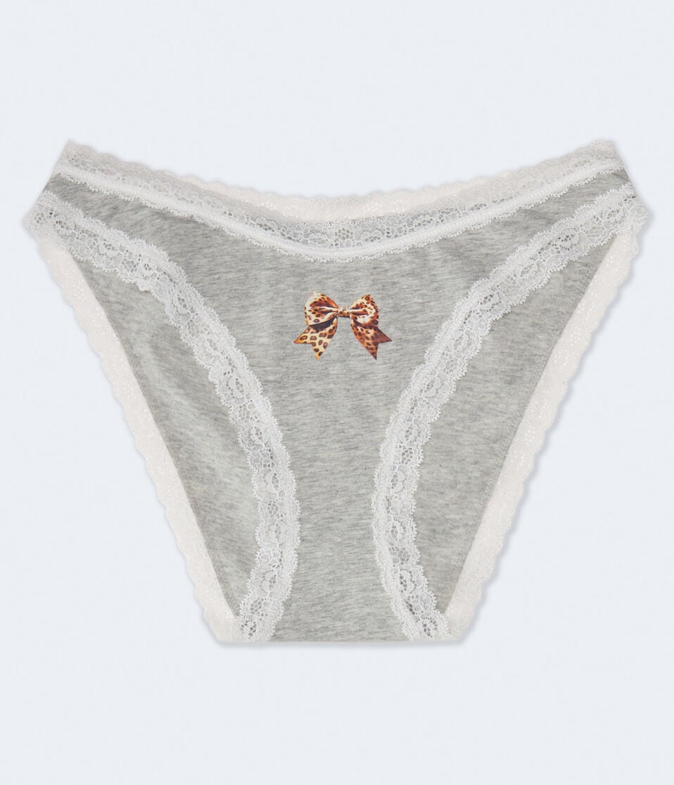 Bow Graphic High-Cut Bikini