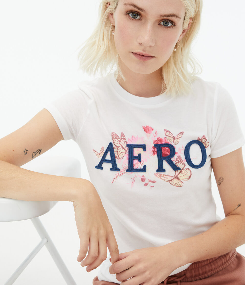 Aero Butterflies Appliqué Graphic Tee