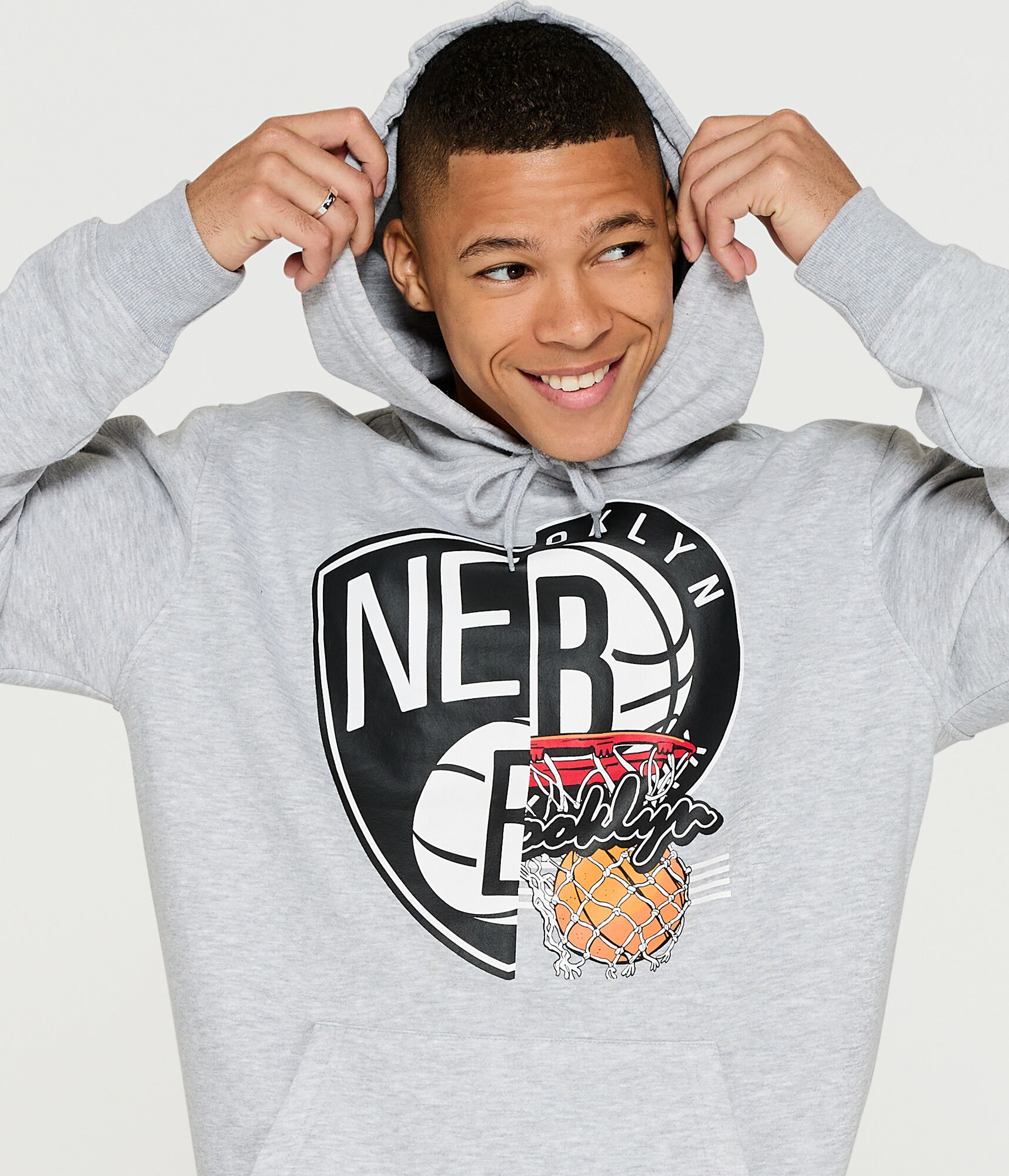 Brooklyn Nets Split Logo Pullover Hoodie