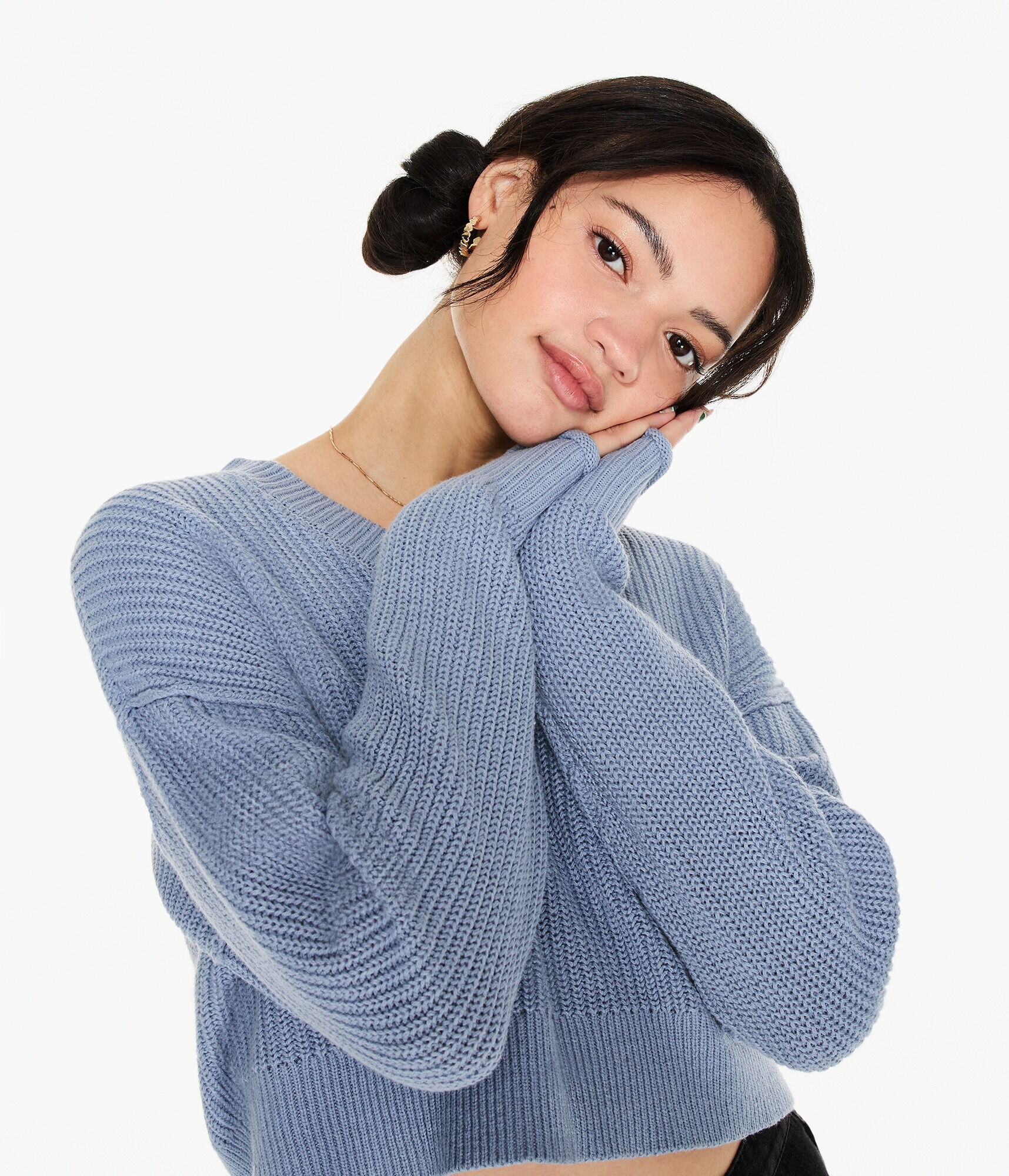 Ribbed V-Neck Sweater
