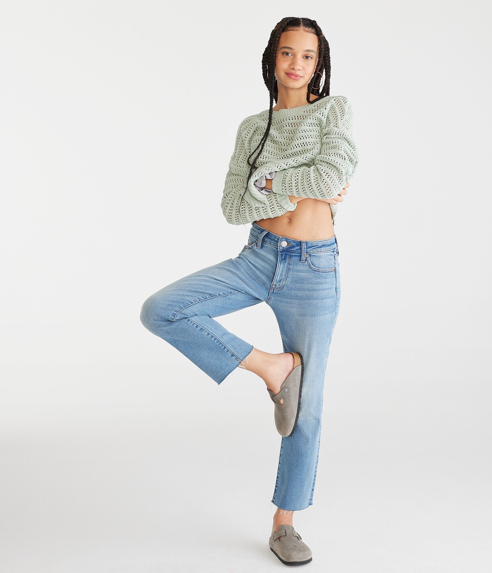 Mid-Rise Kick Flare Jean