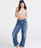 Ribbed Logo Triangle Bra