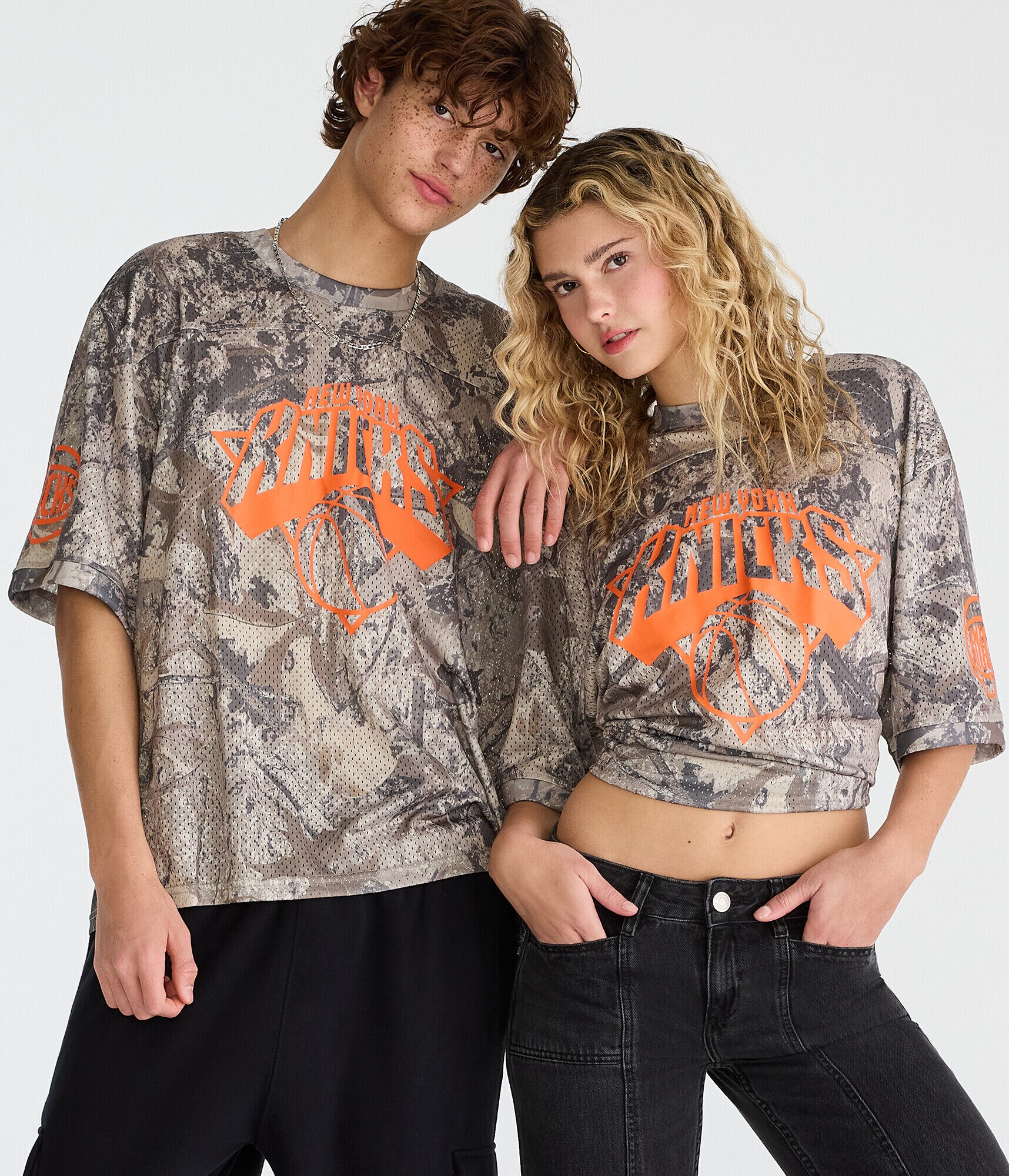 New York Knicks Forest Camo Mesh Top