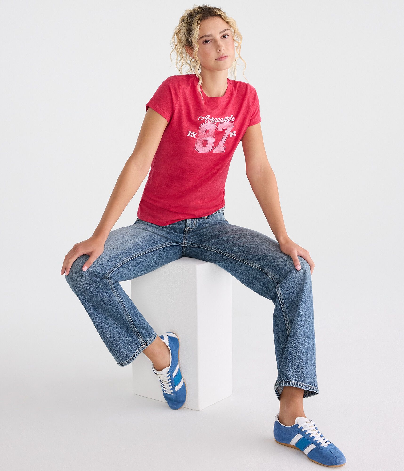Aeropostale Oversized 87 Graphic Tee