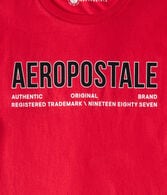 Aeropostale Authentic Logo Flocked Graphic Tee