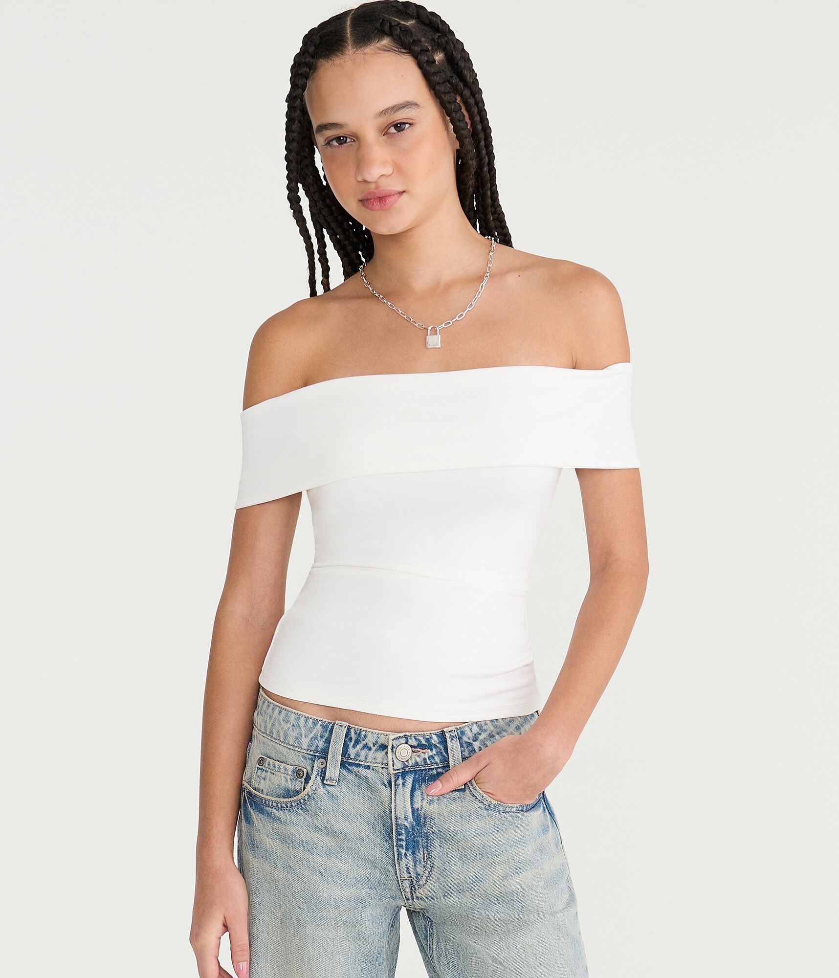 Asymmetrical Off-The-Shoulder Top