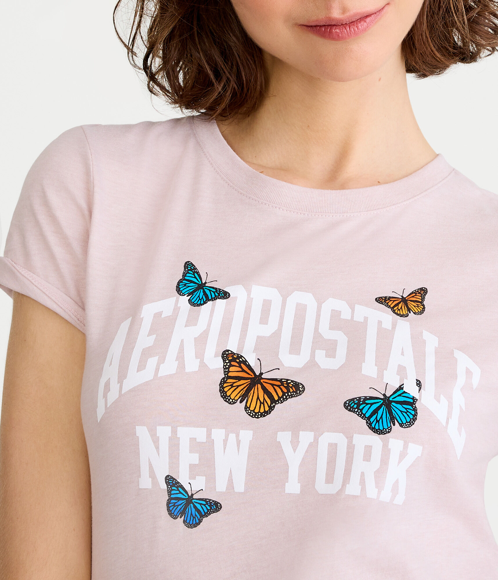 Aeropostale New York Butterflies Graphic Tee
