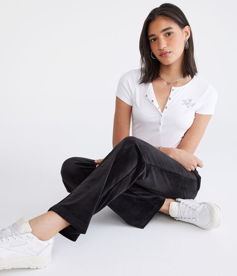 Juicy Couture Cropped Henley Juicy Couture Cropped Henley