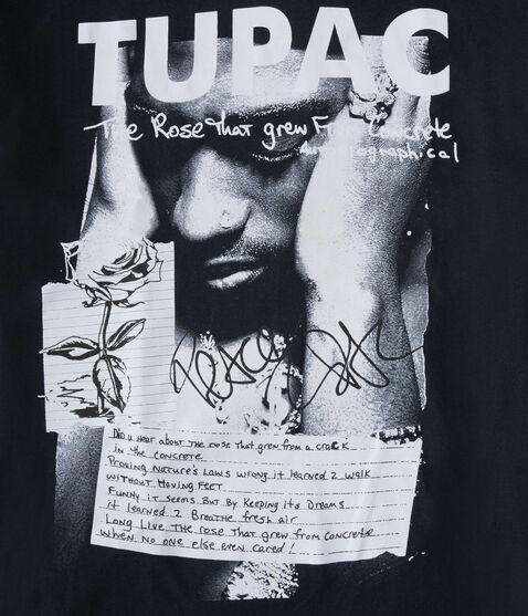 Tupac Concrete Rose Oversized Graphic Tee Tupac Concrete Rose Oversized Graphic Tee
