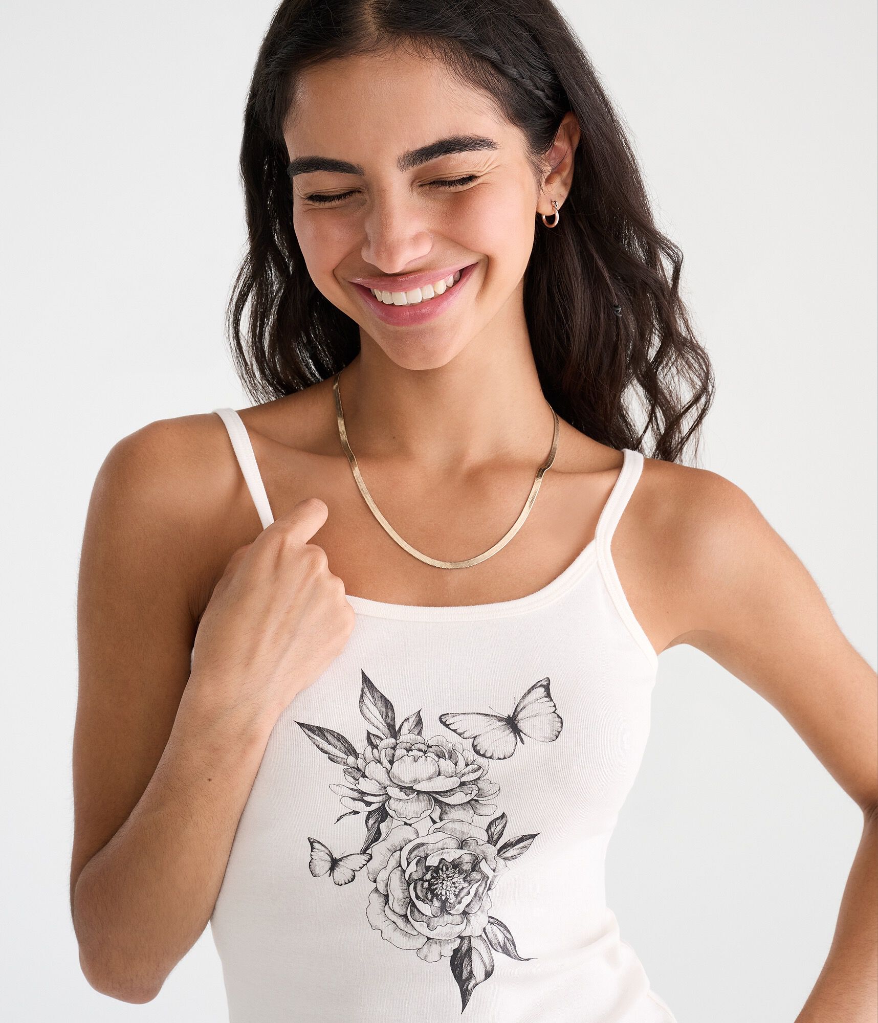 D&eacute;j&agrave; For Aero Butterfly Floral Sleep Cami