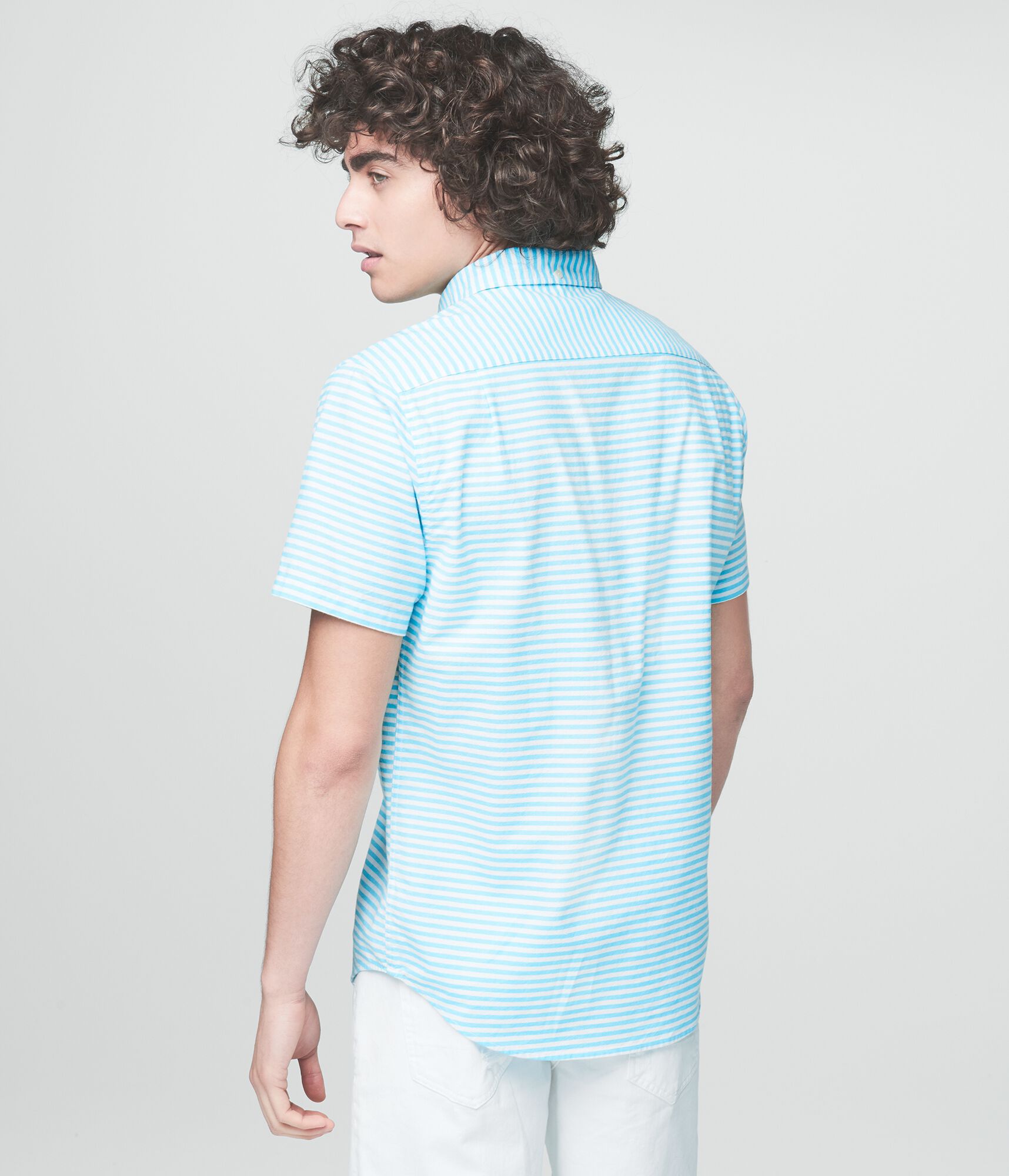 Prince &amp; Fox Horizontal Stripe Button Down