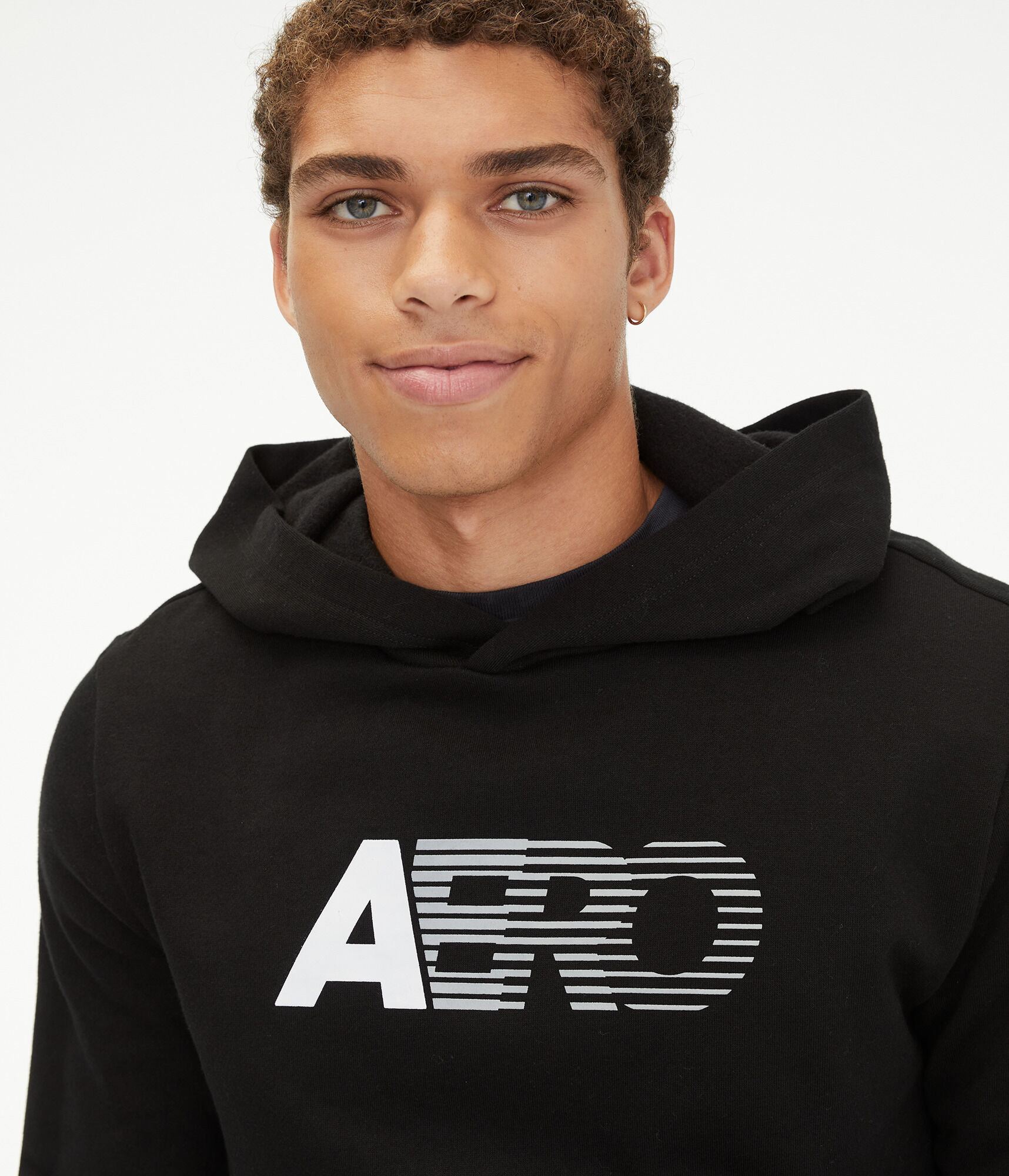 Aero Stripe Logo Pullover Hoodie