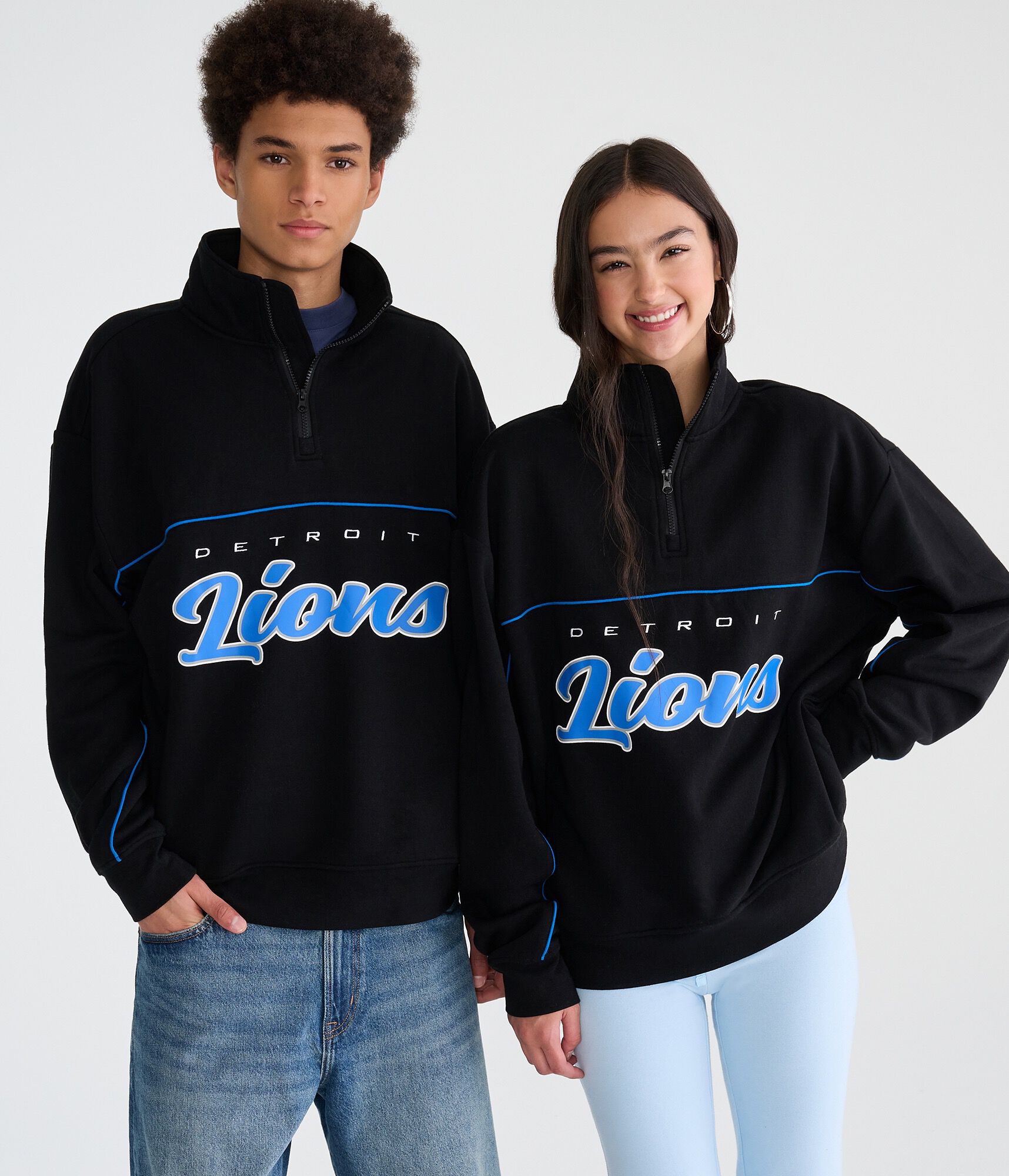 Detroit Lions Quarter-Zip Sweatshirt