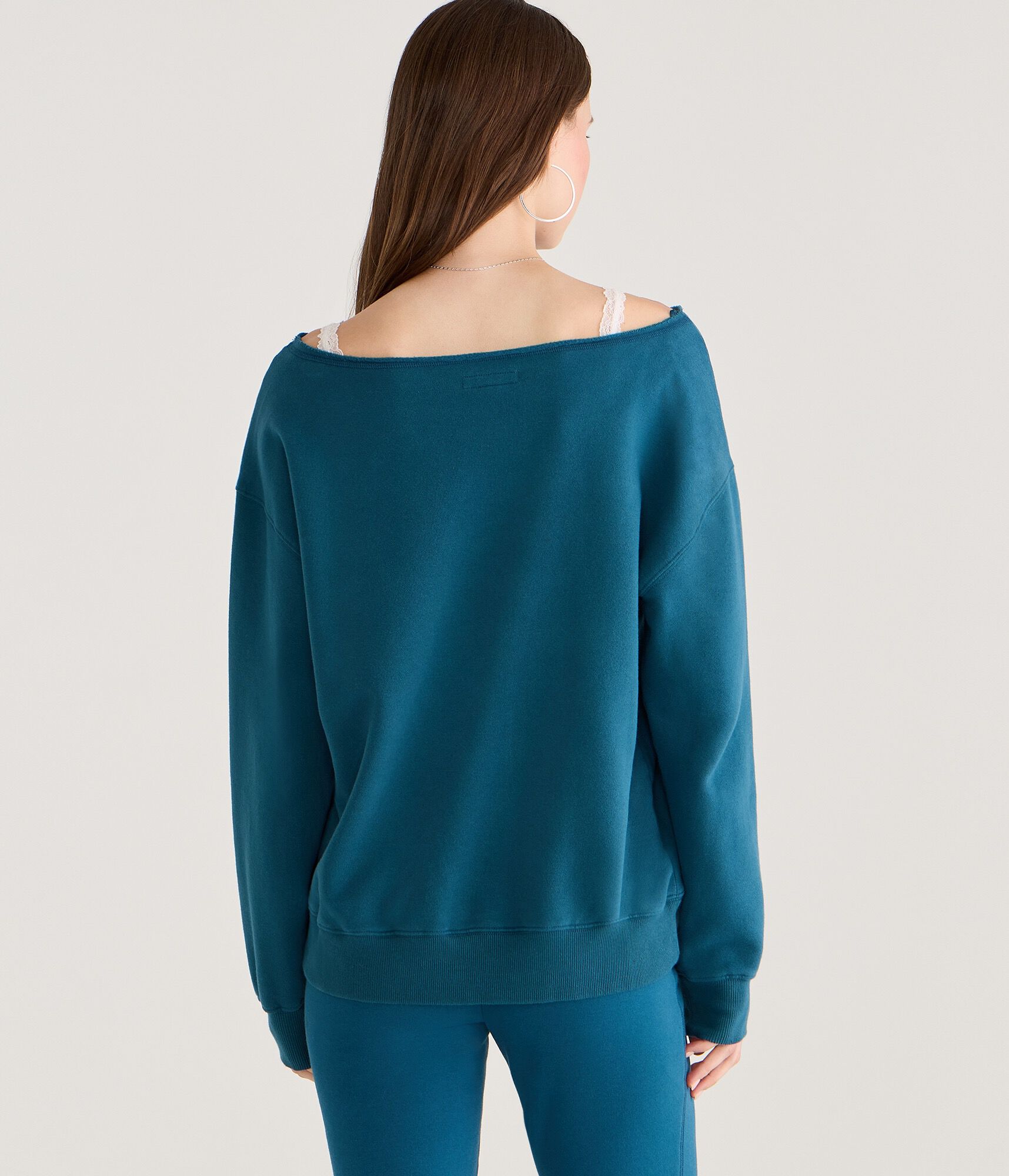 Cloud Soft Oversized Off-The-Shoulder Sweatshirt