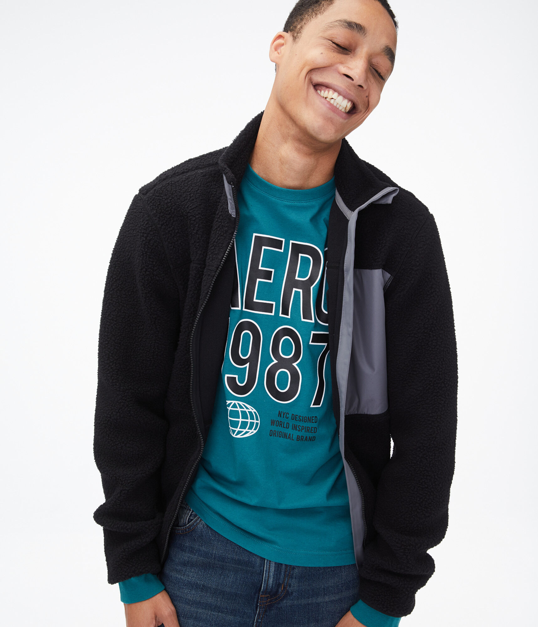 Long Sleeve Block Aero 1987 Graphic Tee