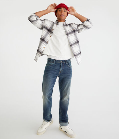 Long Sleeve Plaid Flannel Overshirt Long Sleeve Plaid Flannel Overshirt