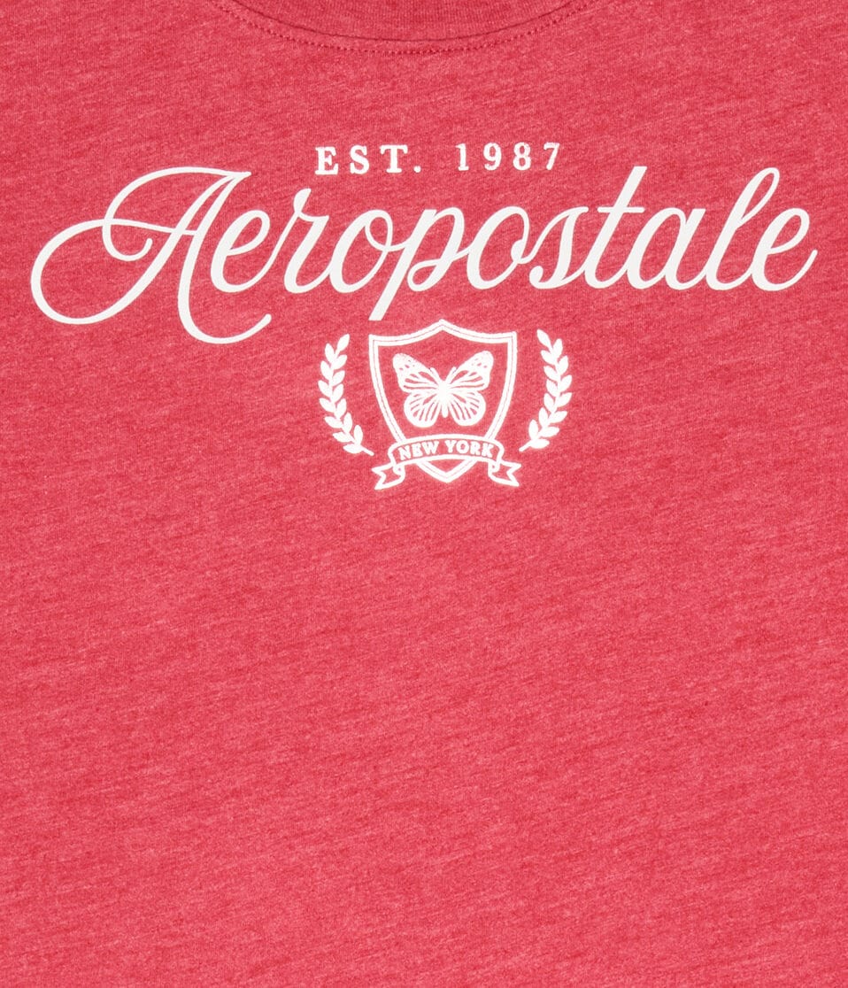 Aeropostale Butterfly Laurels Foil Graphic Tee