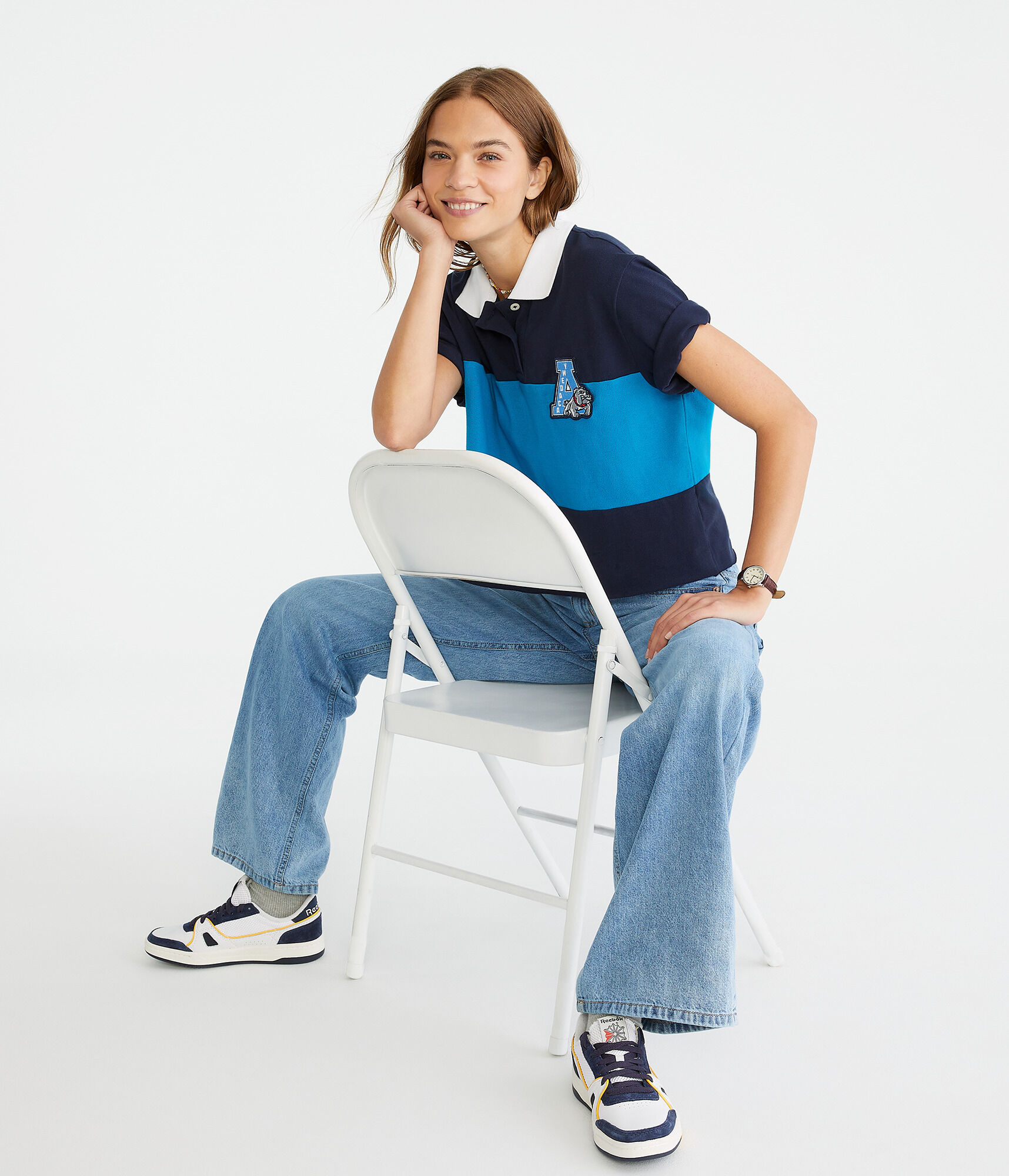 Rugby Stripe Patch Piqu&eacute; Polo