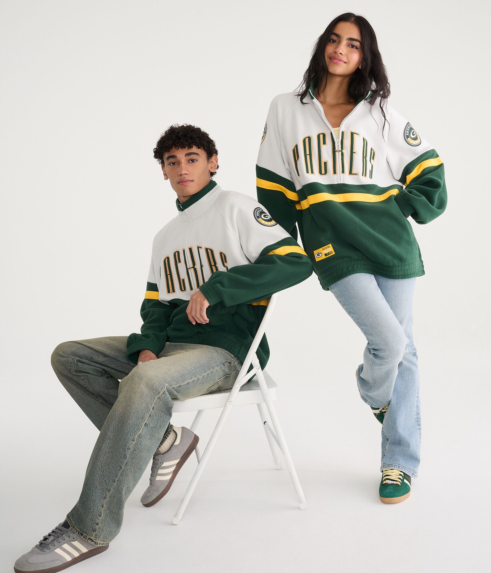 Green Bay Packers Polar Fleece Half-Zip Sweatshirt