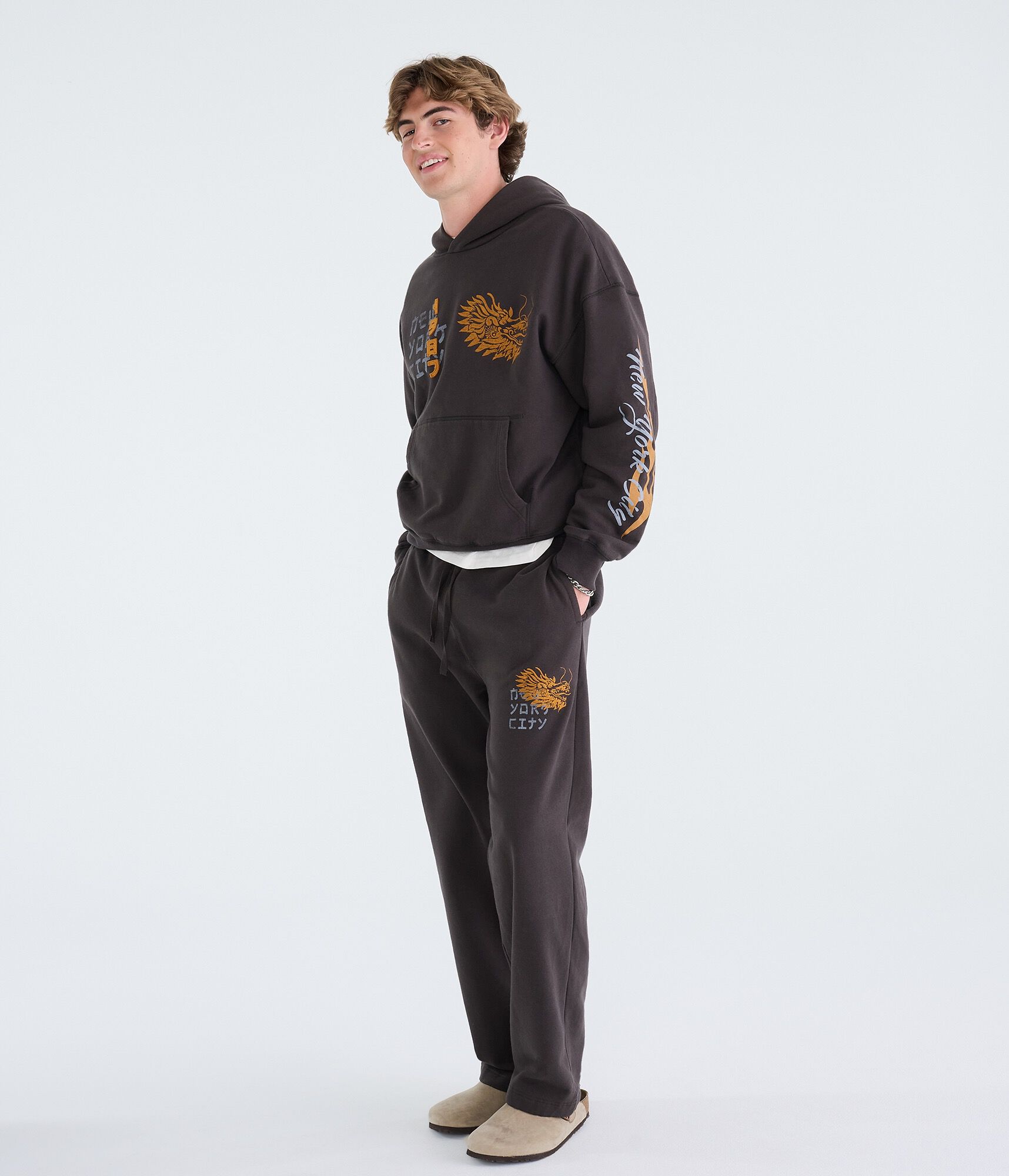 Cloud Soft New York City Dragon Baggy Sweatpants
